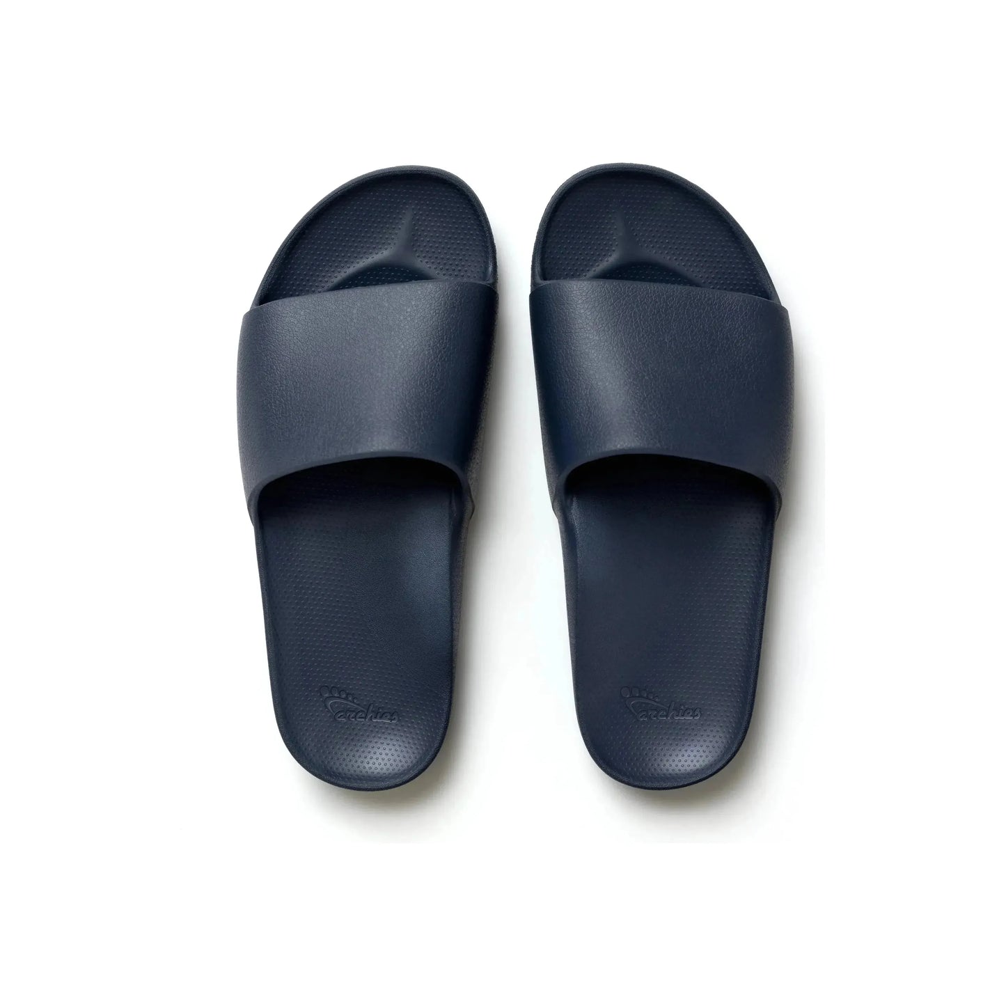 Navy Archies M8/W9 footwear with a birds-eye pattern, showcasing stylish casual shoes for men and women.