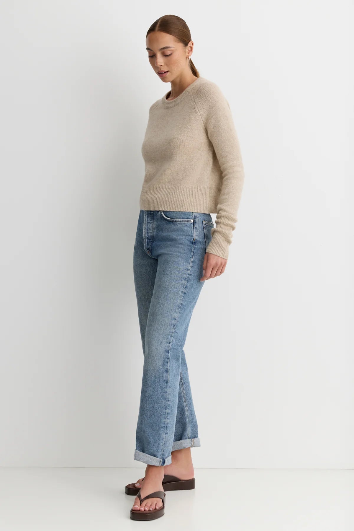 Blakely Cashmere Pullover - Oatmeal
