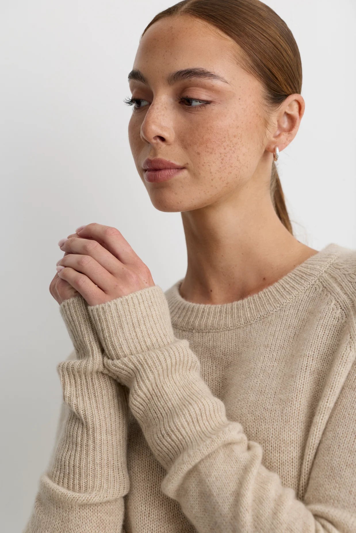 Blakely Cashmere Pullover - Oatmeal