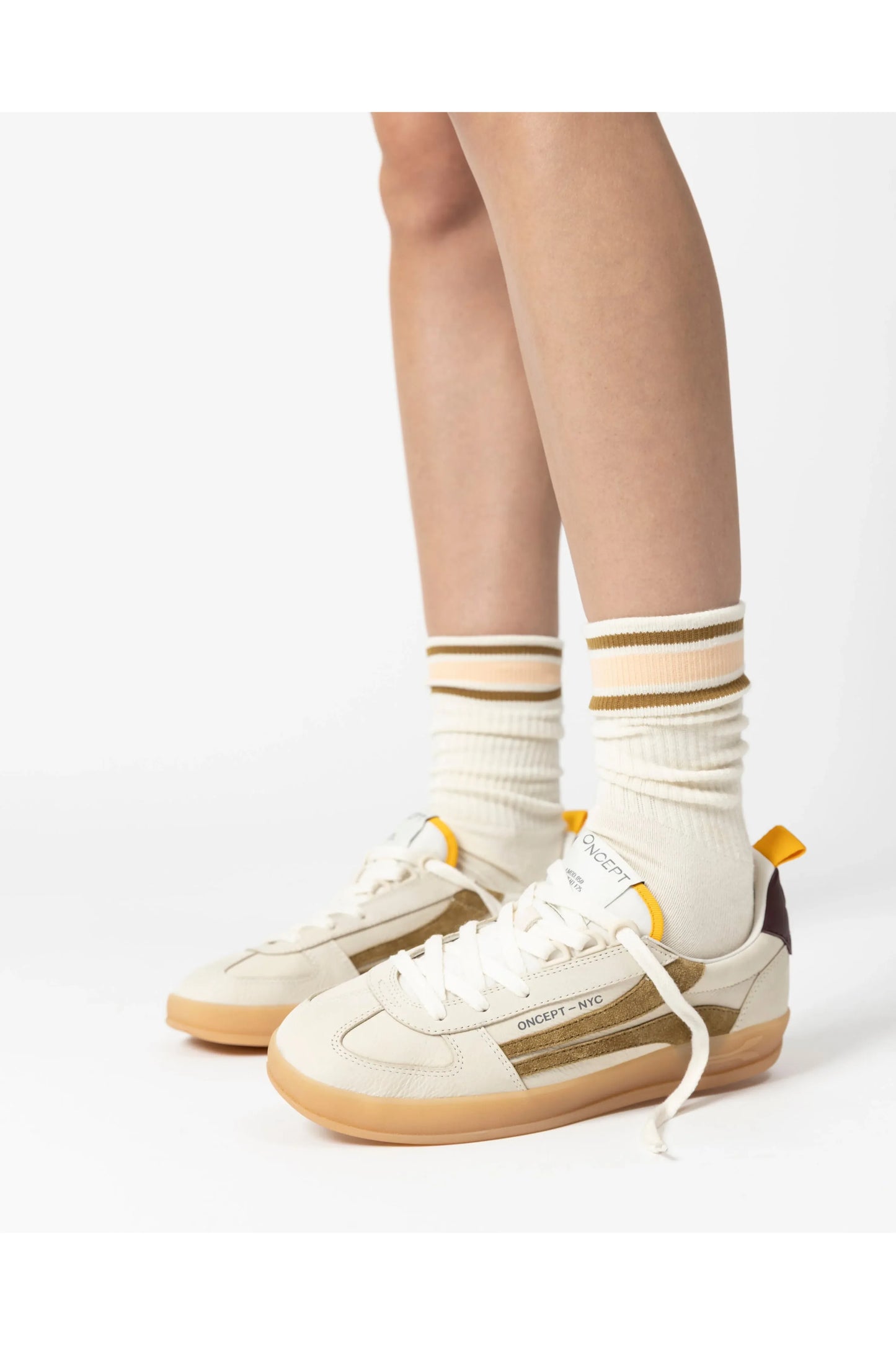 Fez Court Sneaker - Ivory/Gum - DUNE + SALT