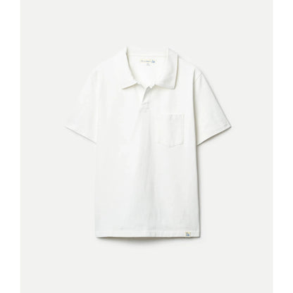 Classic Cotton Jersey Short Sleeve Polo Shirt - White - DUNE + SALT