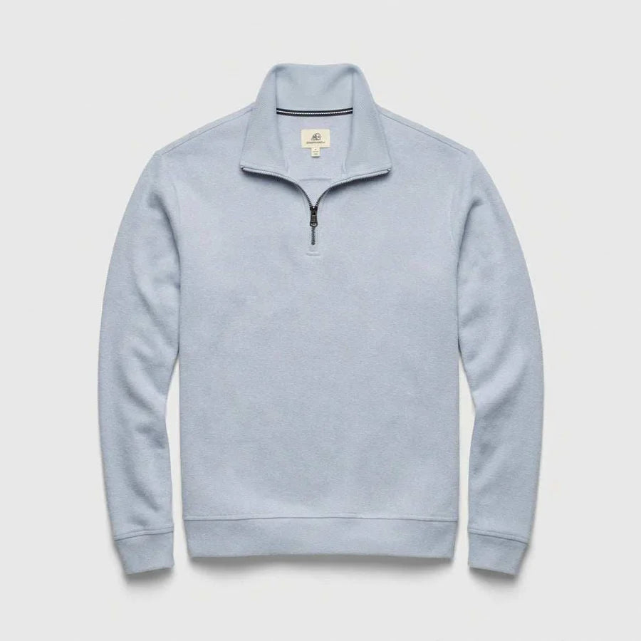 Bobby Cashmist Fleece 1/4 Zip - Light Blue Heather - DUNE + SALT