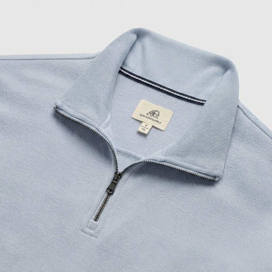 Bobby Cashmist Fleece 1/4 Zip - Light Blue Heather - DUNE + SALT