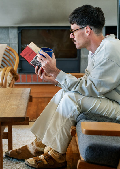 Chunky Tie Dye Rib Crew Socks - Indigo/Navy - DUNE + SALT