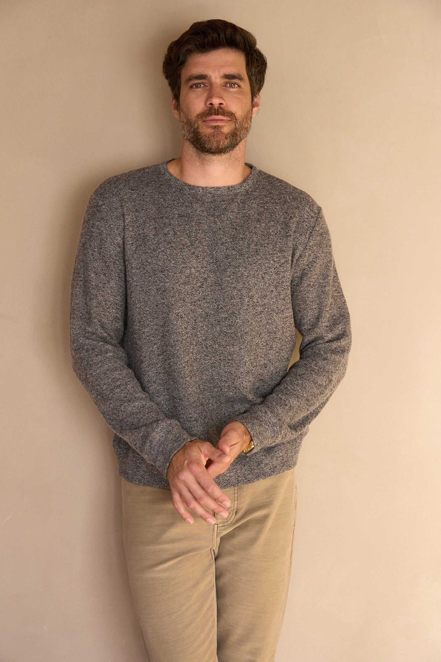 Butch Cashmist Crewneck - Charcoal Heather - DUNE + SALT