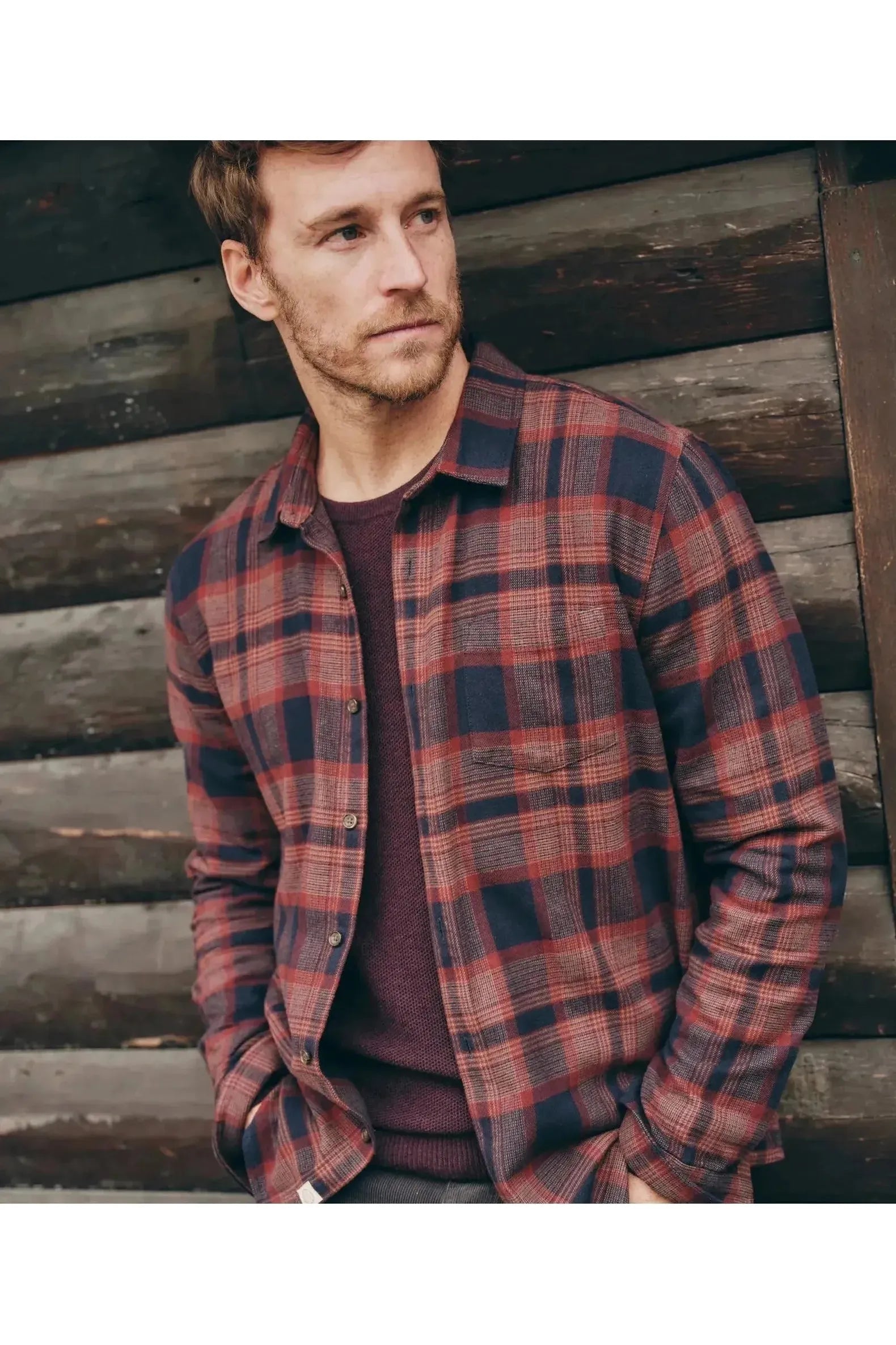 Tahoe Flannel Shirt - Navy Warm Plaid - DUNE + SALT