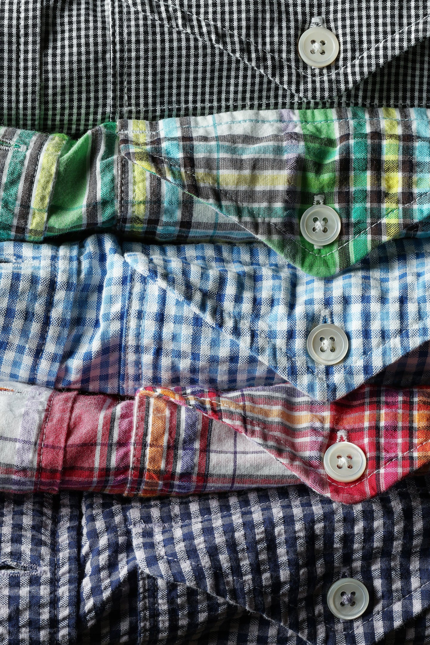 Seersucker Popover - Lake/Pink Check - DUNE + SALT