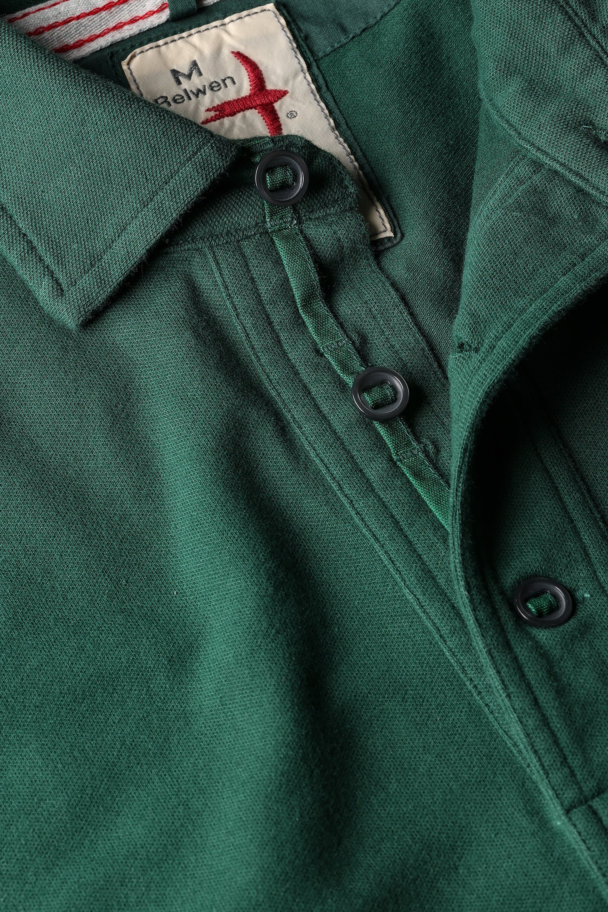 Pique Slot Polo - Forest Green - DUNE + SALT