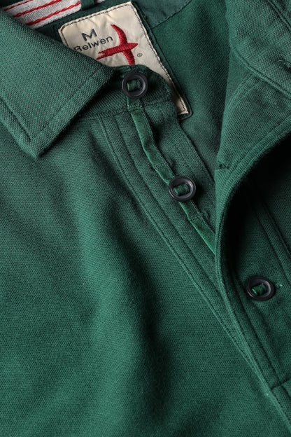 Pique Slot Polo - Forest Green - DUNE + SALT