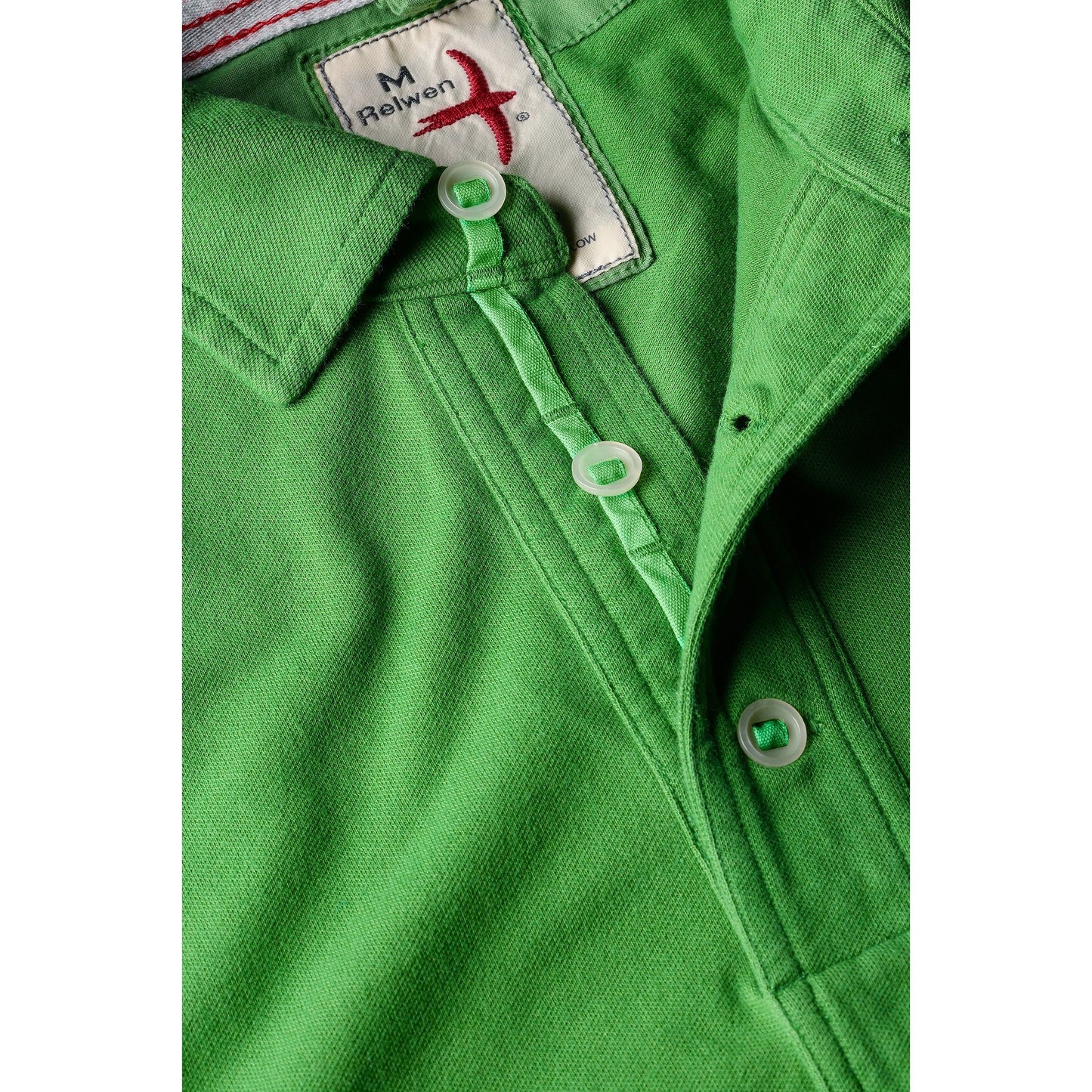 Pique Slot Polo - Lawn Green - DUNE + SALT