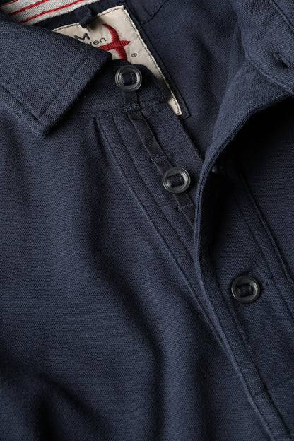 Pique Slot Polo - Navy - DUNE + SALT