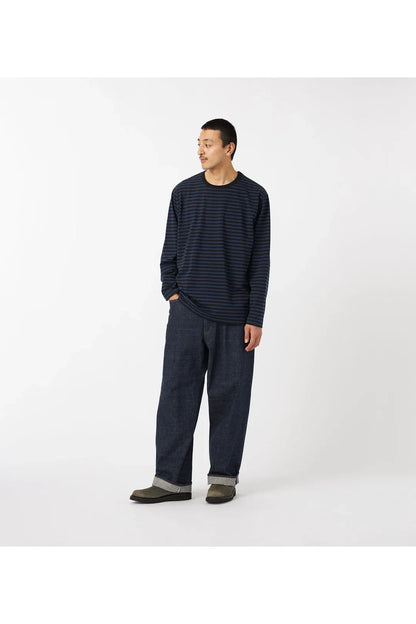 COOLMAX Stripe Jersey L/S Tee - Brown/Natural