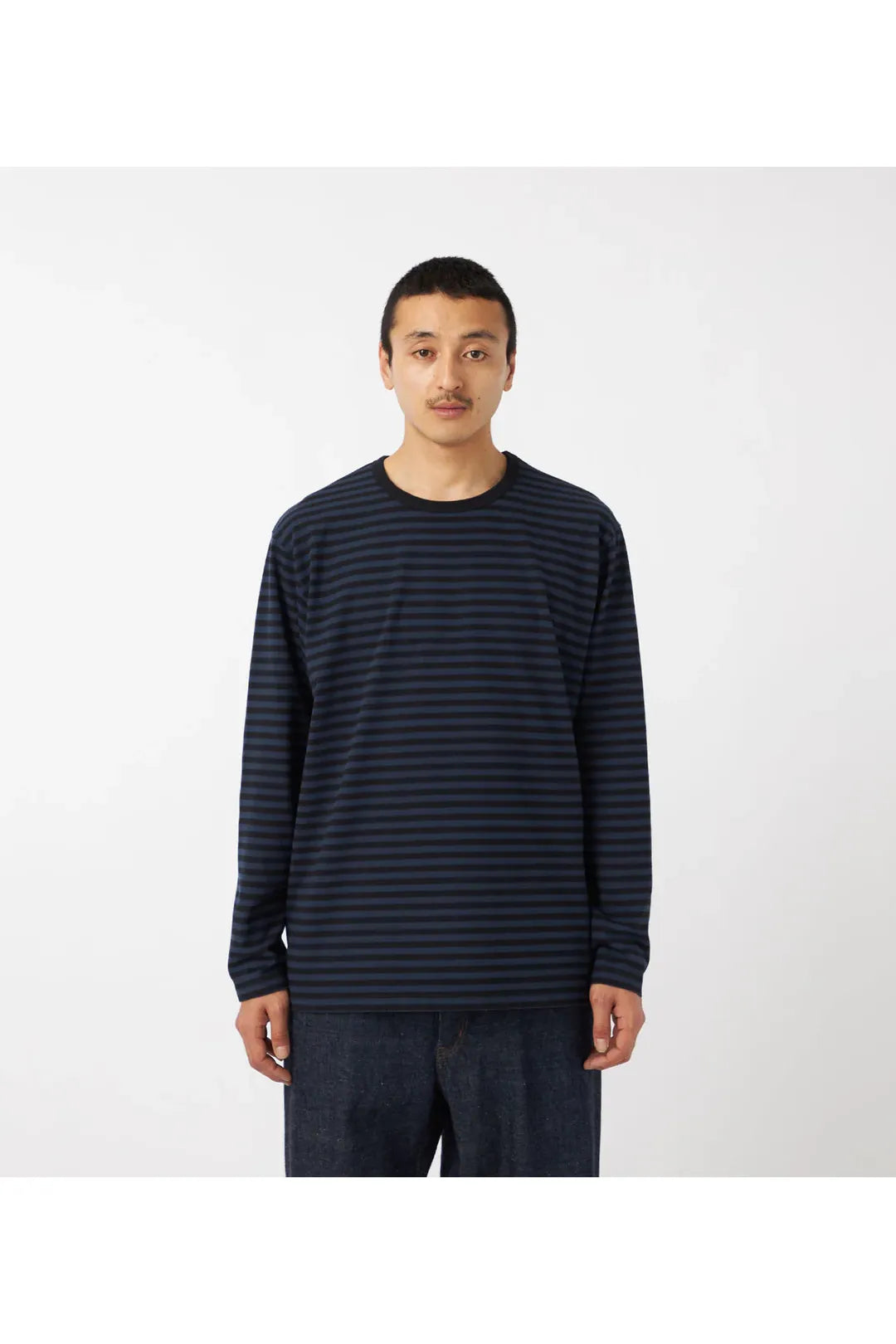 COOLMAX Stripe Jersey L/S Tee - Brown/Natural