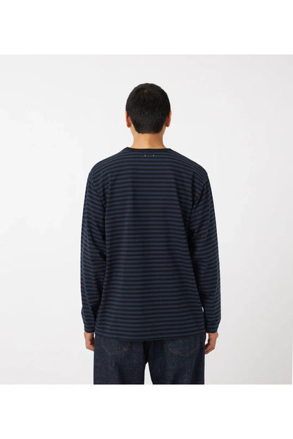 COOLMAX Stripe Jersey L/S Tee - Brown/Natural
