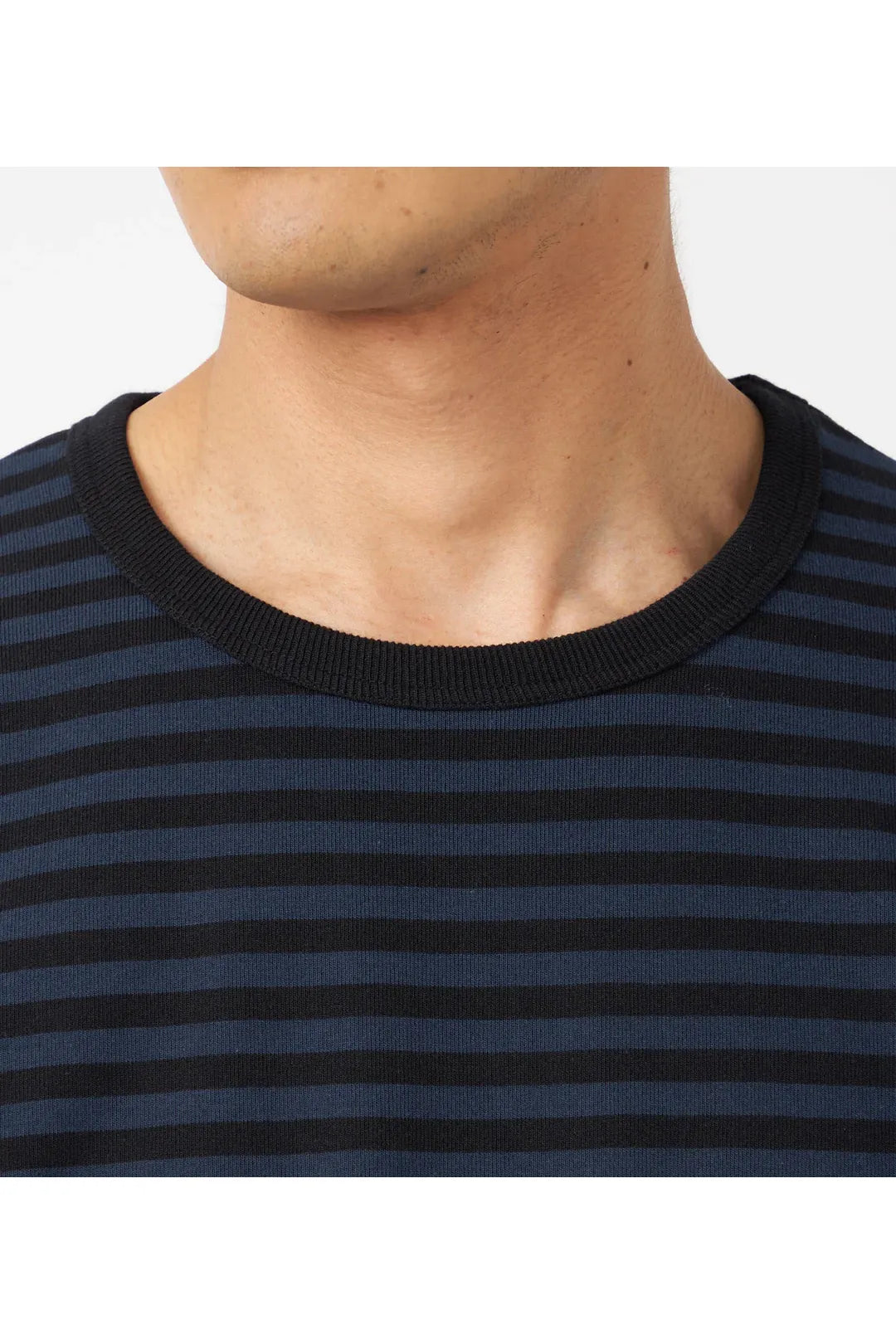 COOLMAX Stripe Jersey L/S Tee - Brown/Natural