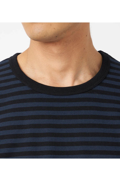 COOLMAX Stripe Jersey L/S Tee - Brown/Natural