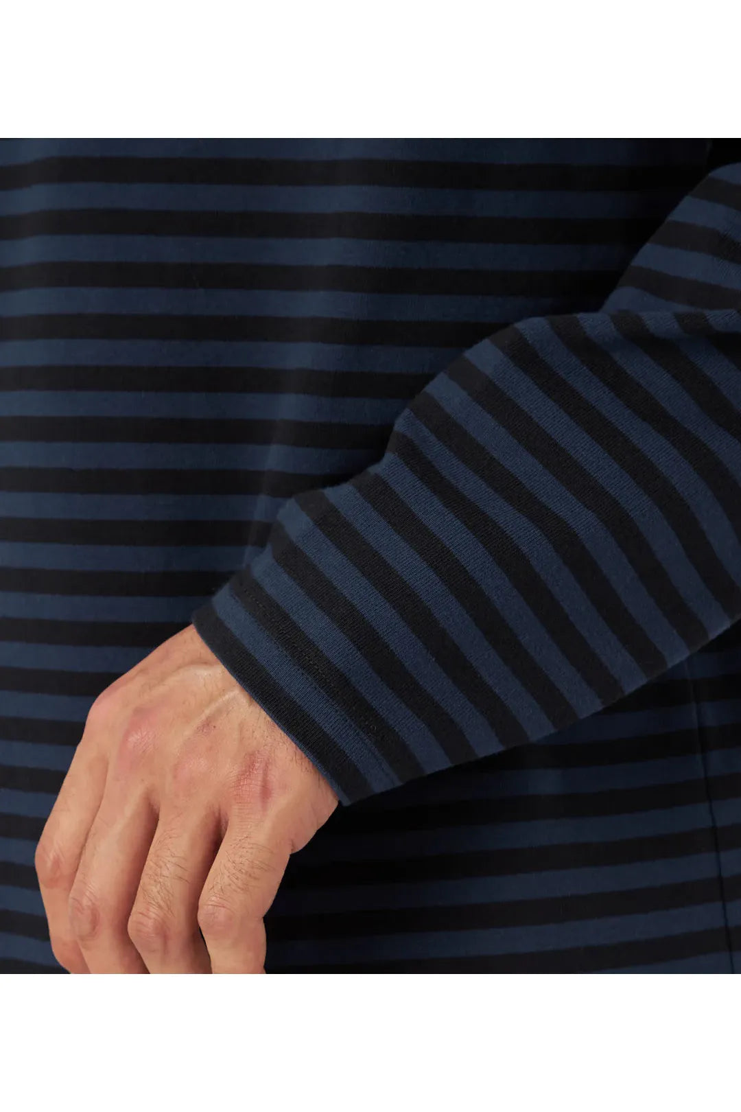 COOLMAX Stripe Jersey L/S Tee - Brown/Natural