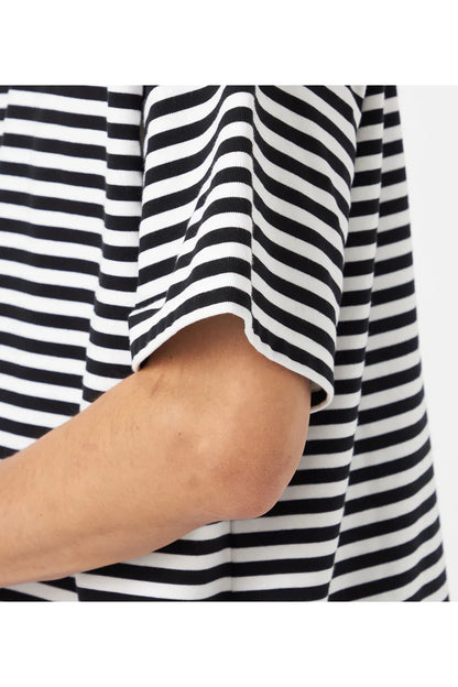COOLMAX Stripe Jersey Tee - Black/Navy