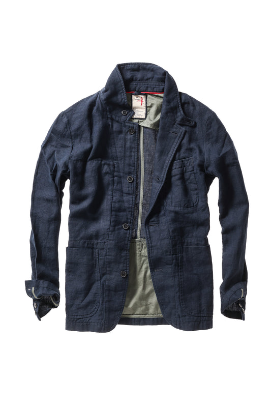 Tropical Trap Blazer - Dark Navy Hopsack - DUNE + SALT