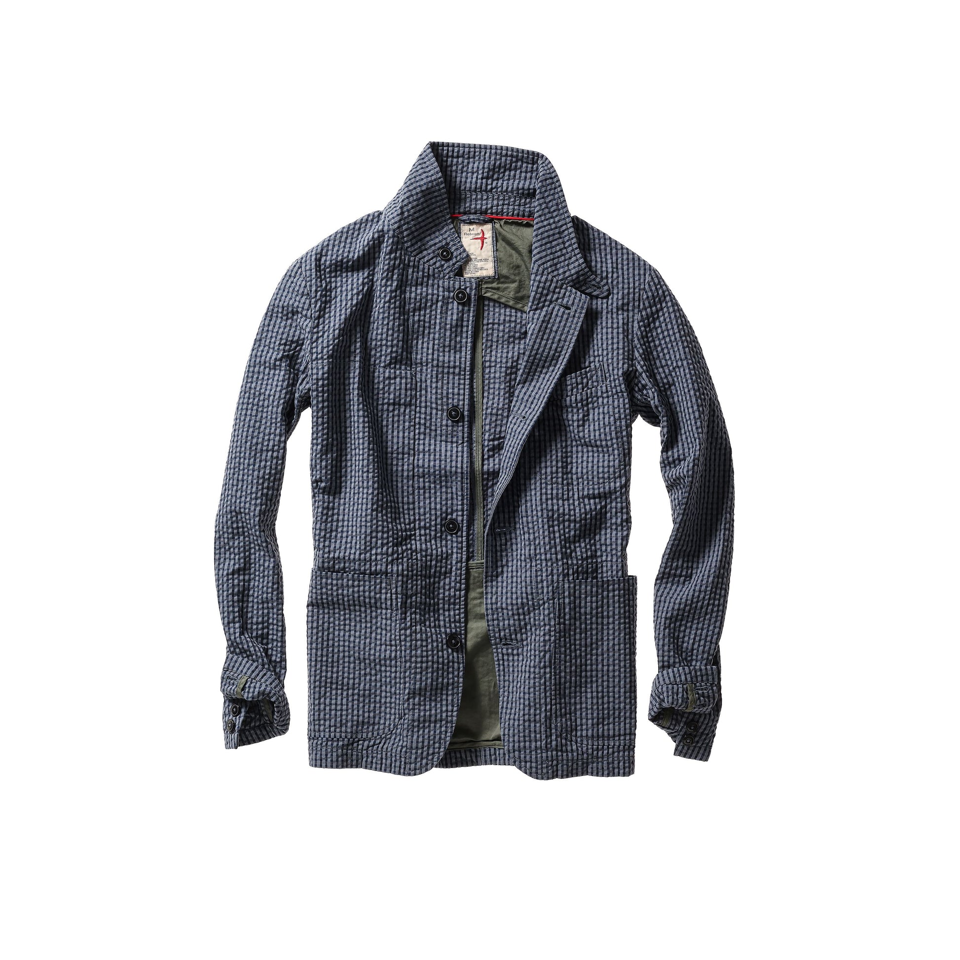 Tropical Trap Blazer - Navy/Blue Seersucker - DUNE + SALT