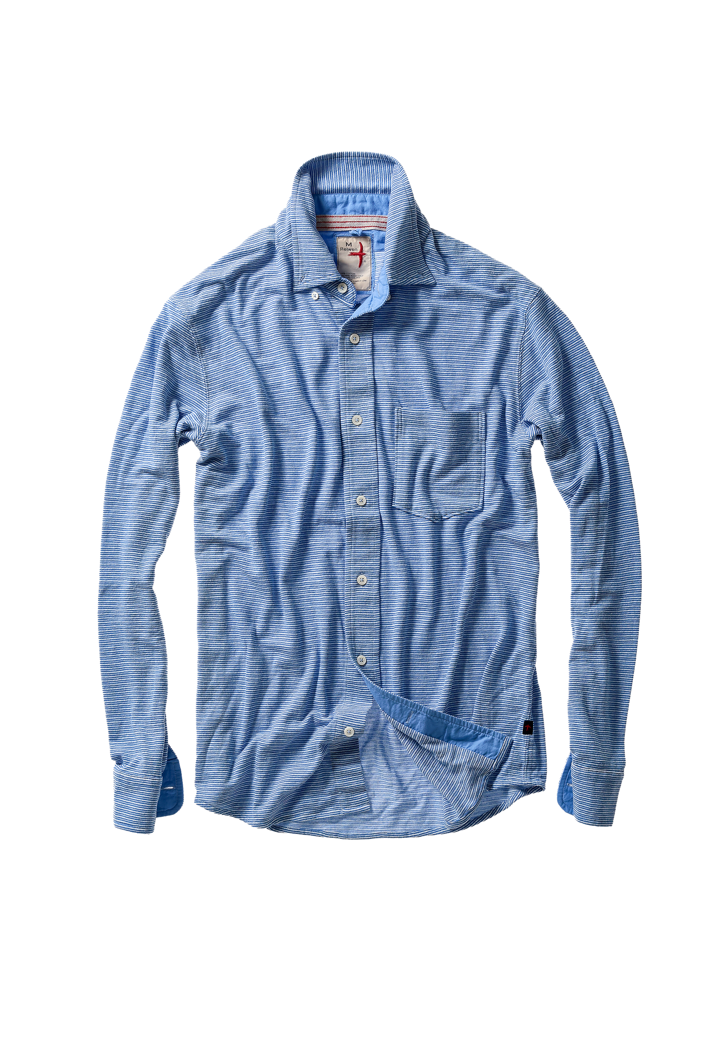 Hemp Stripe Buttondown - Marine/White - DUNE + SALT