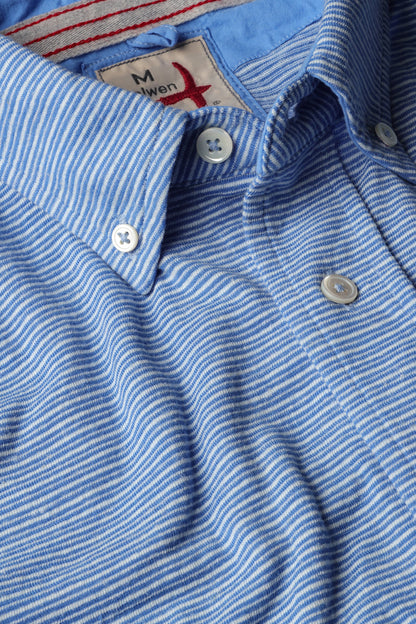 Hemp Stripe Buttondown - Marine/White - DUNE + SALT