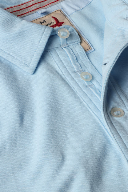 Pique Slot Polo - Cloud Blue - DUNE + SALT