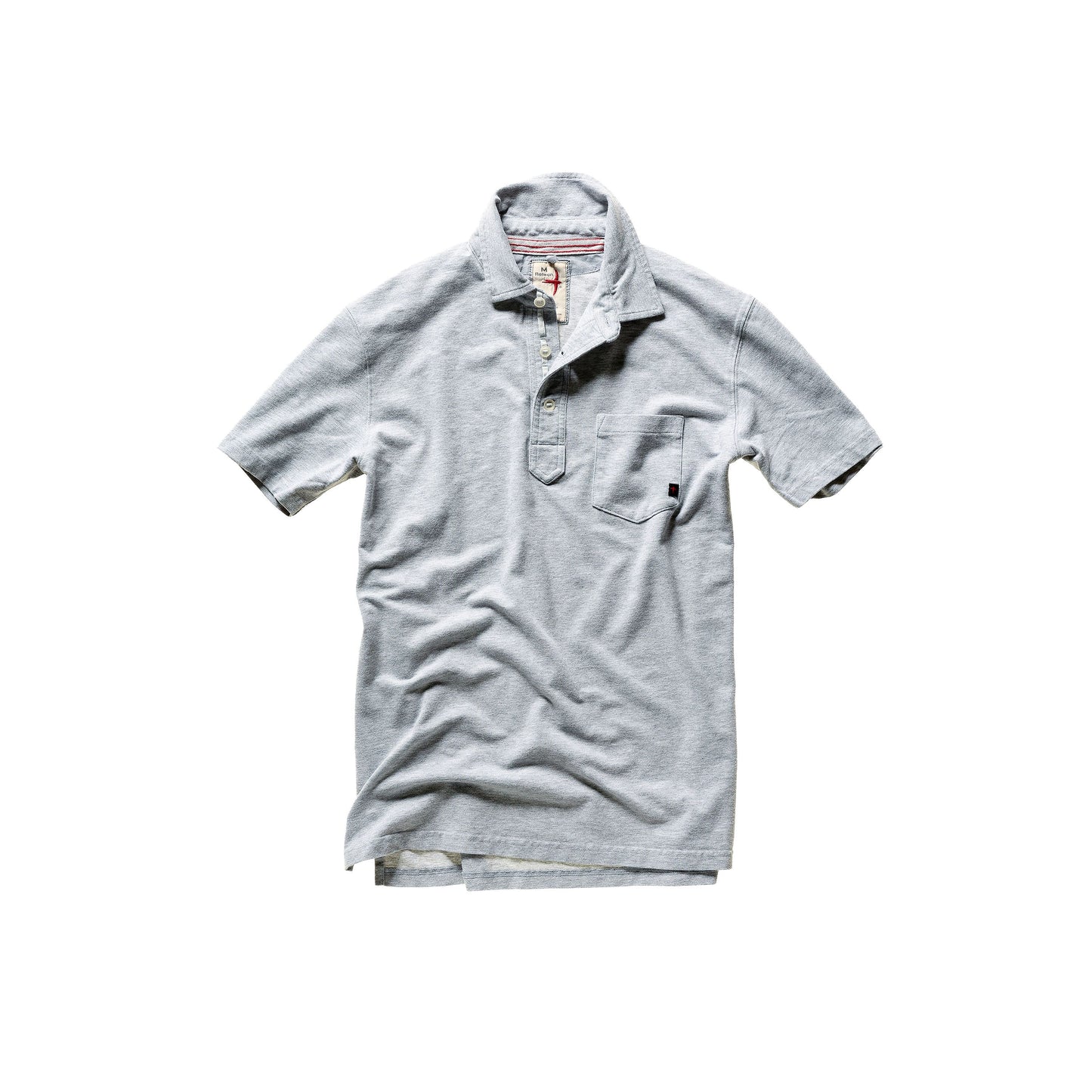 Pique Slot Polo - Grey Heather - DUNE + SALT