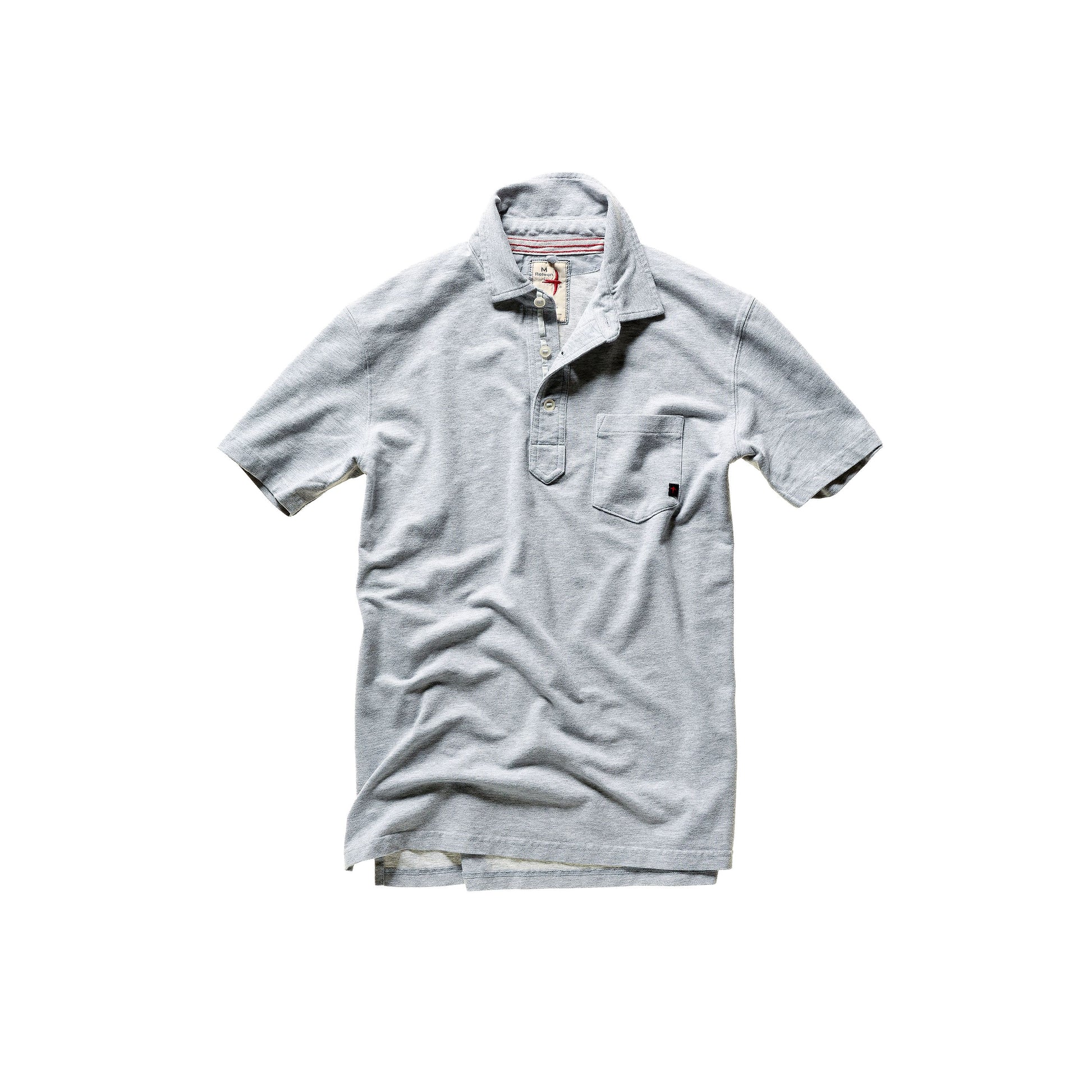 Pique Slot Polo - Grey Heather - DUNE + SALT