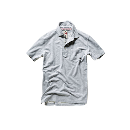 Pique Slot Polo - Grey Heather - DUNE + SALT