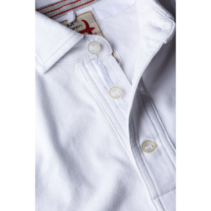 Pique Slot Polo - White - DUNE + SALT