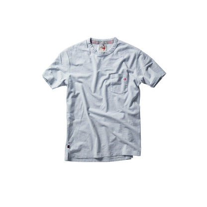 Ringspun Pocket Tee - Ice Blue Heather - DUNE + SALT