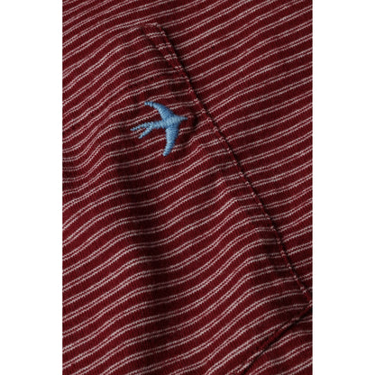 Double Feedstripe Tee - Burgundy/White - DUNE + SALT