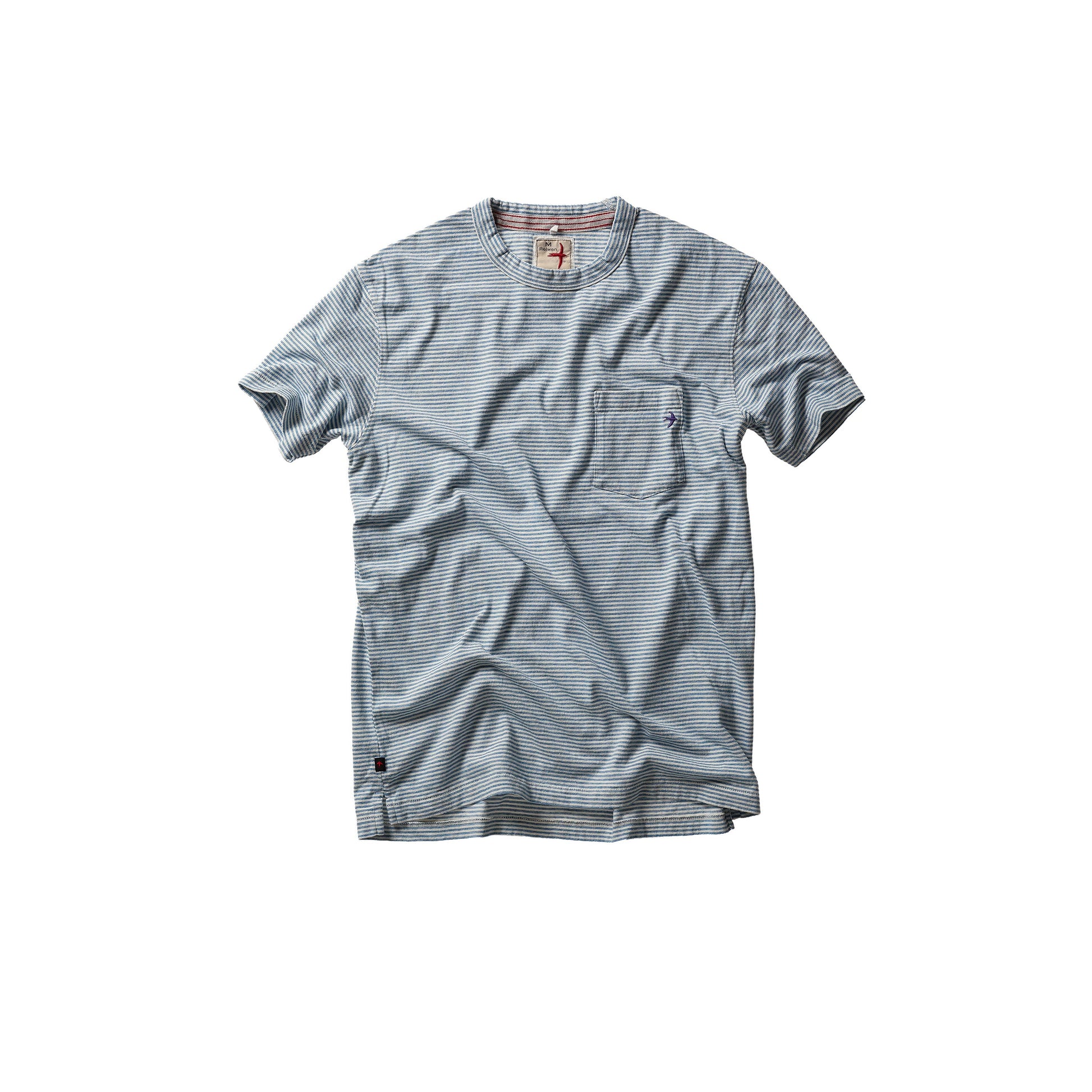 Double Feedstripe Tee - White/Marine - DUNE + SALT