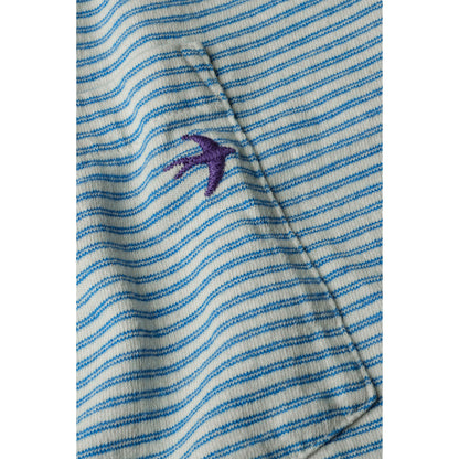 Double Feedstripe Tee - White/Marine - DUNE + SALT