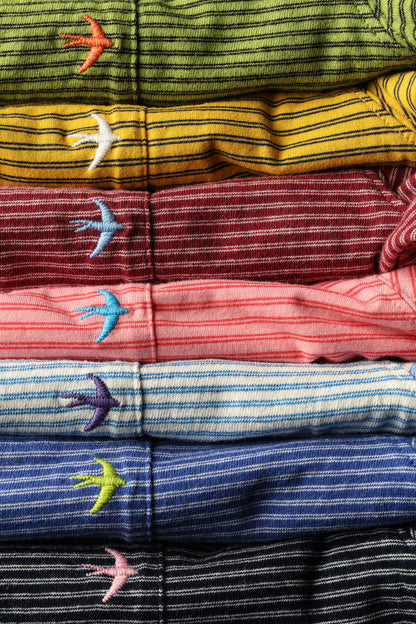 Double Feedstripe Tee - Midnight/White - DUNE + SALT