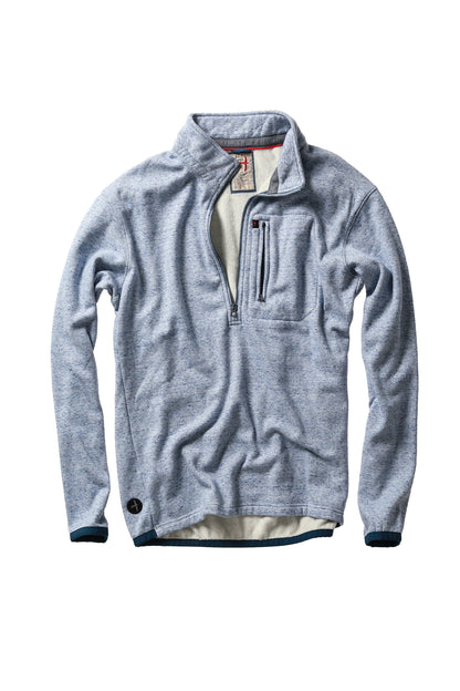 Micropile Half-Zip - Light Blue Fleck - DUNE + SALT