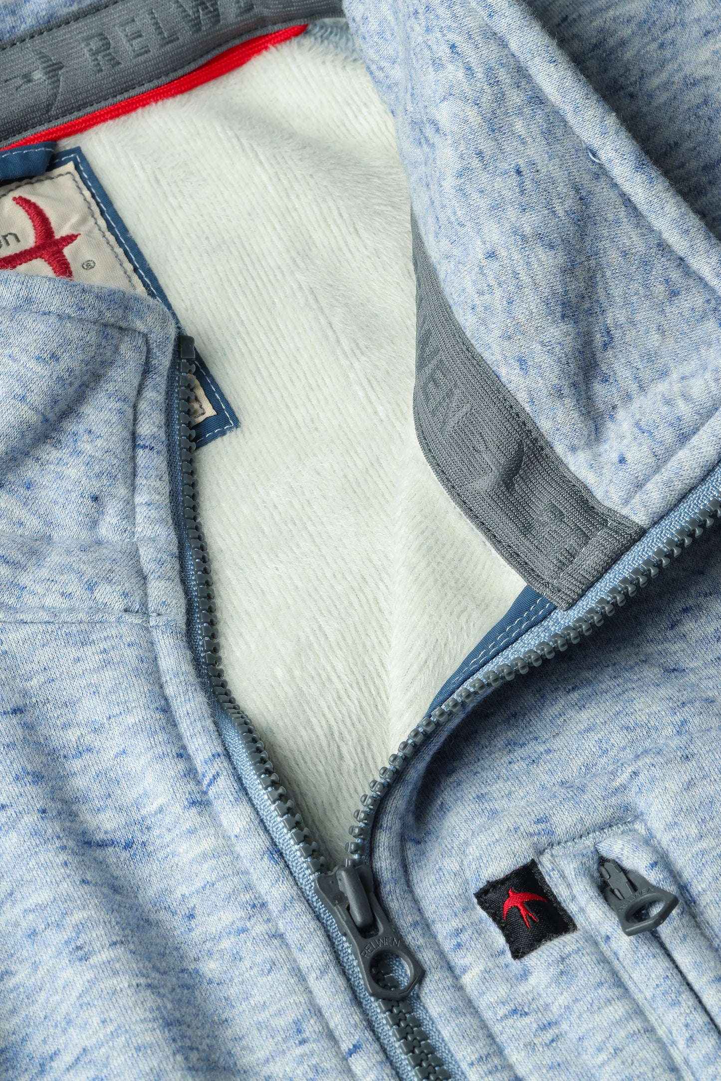 Micropile Half-Zip - Light Blue Fleck - DUNE + SALT