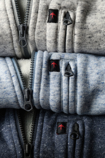 Micropile Half-Zip - Navy Fleck - DUNE + SALT