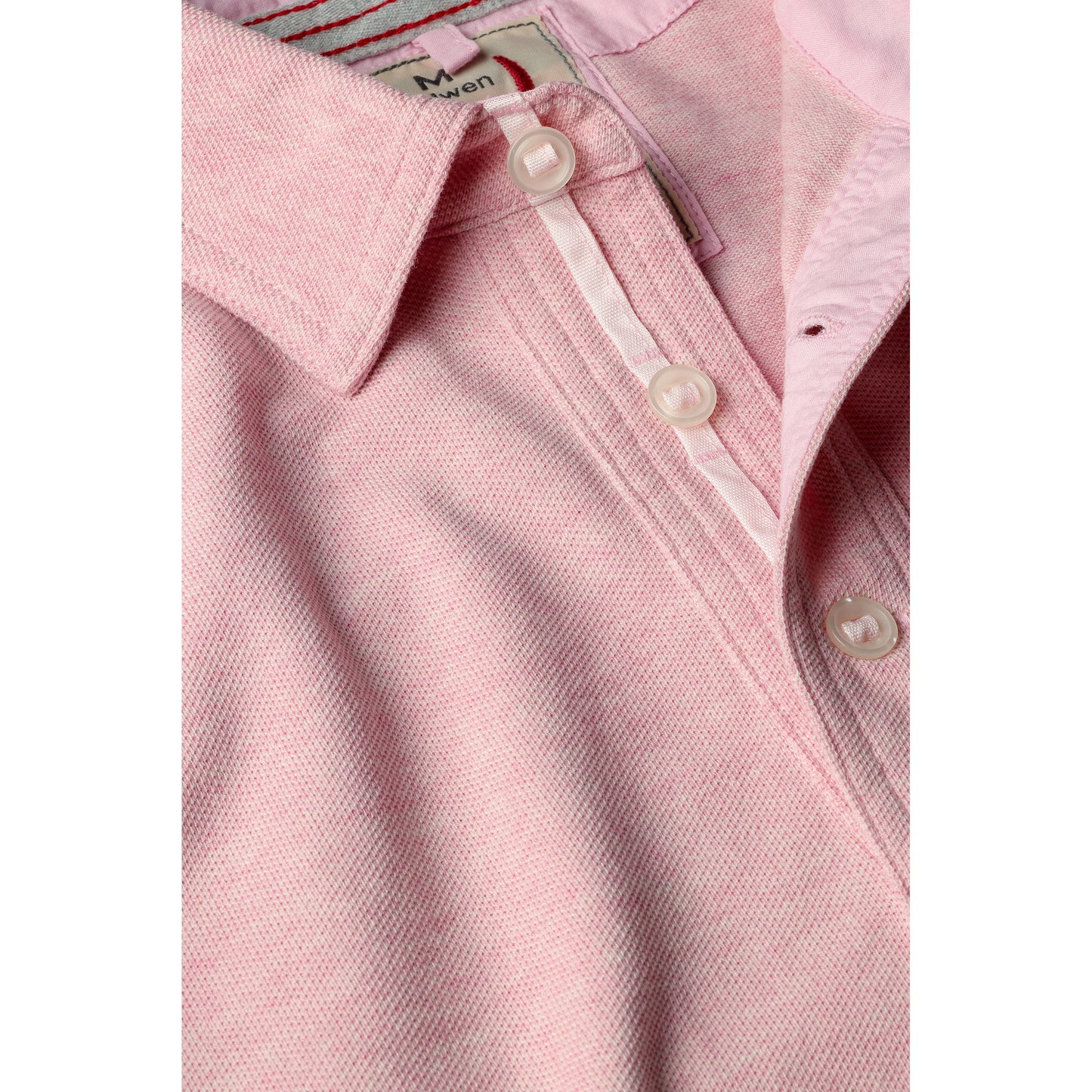 L/S Vintage Pique Polo - Pink Heather - DUNE + SALT
