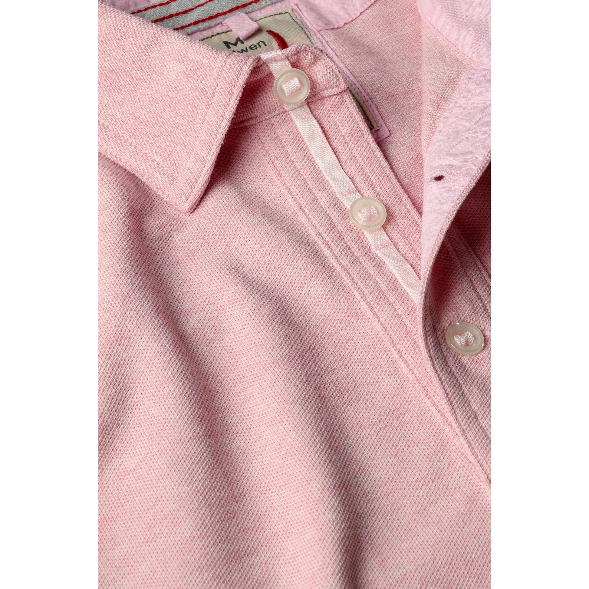 L/S Vintage Pique Polo - Pink Heather - DUNE + SALT