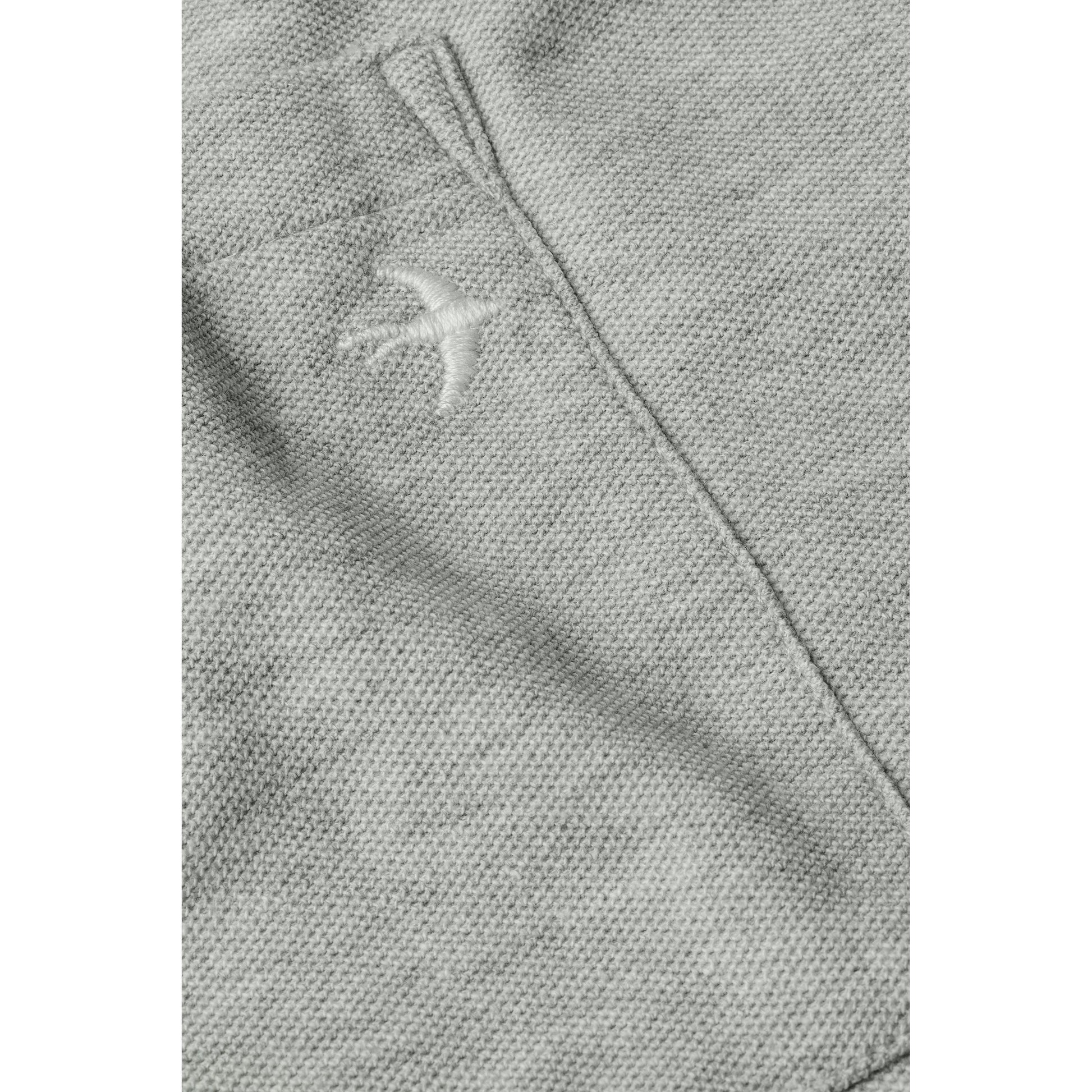 L/S Vintage Pique Crew - Light Grey Heather - DUNE + SALT