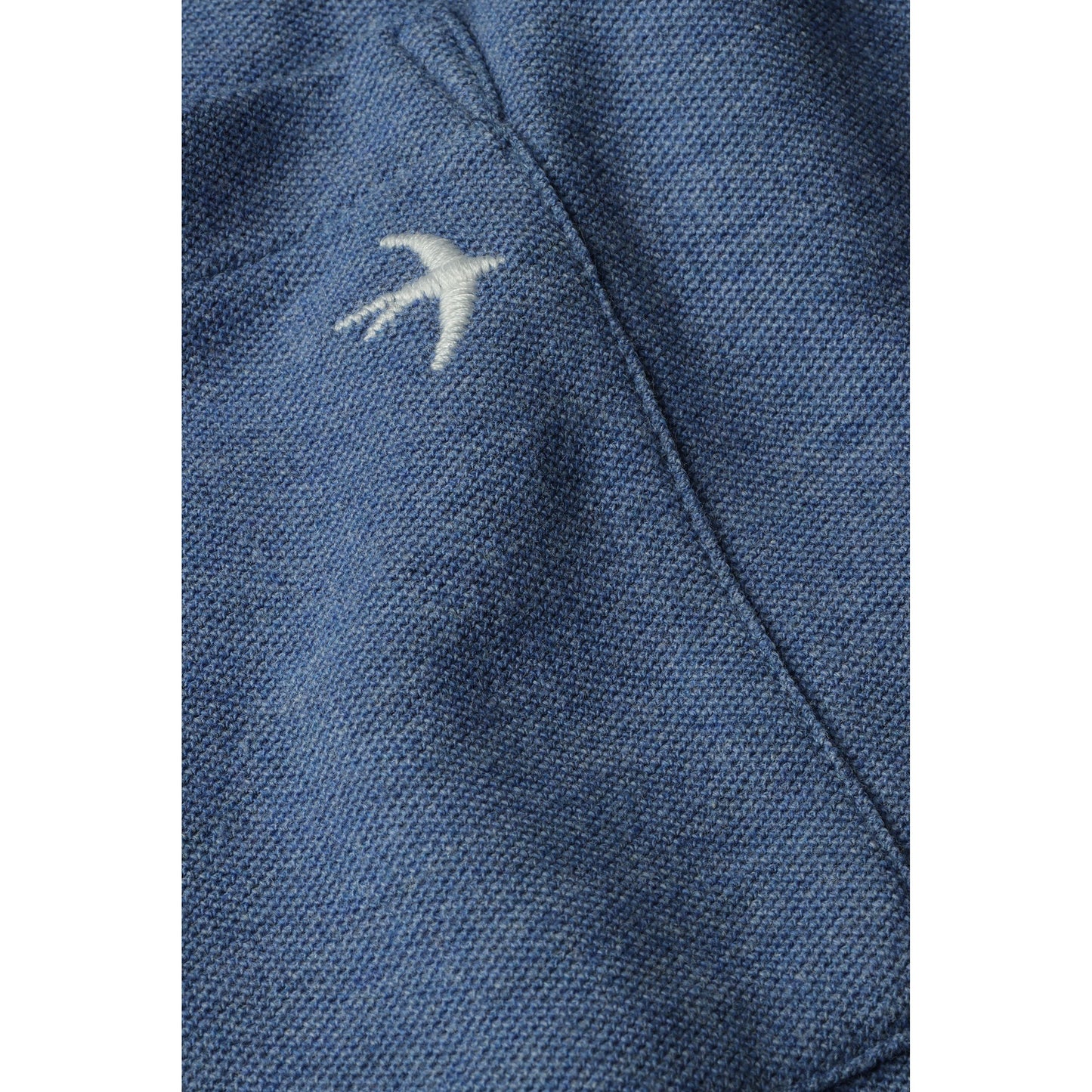L/S Vintage Pique Crew - Light Marine Heather - DUNE + SALT