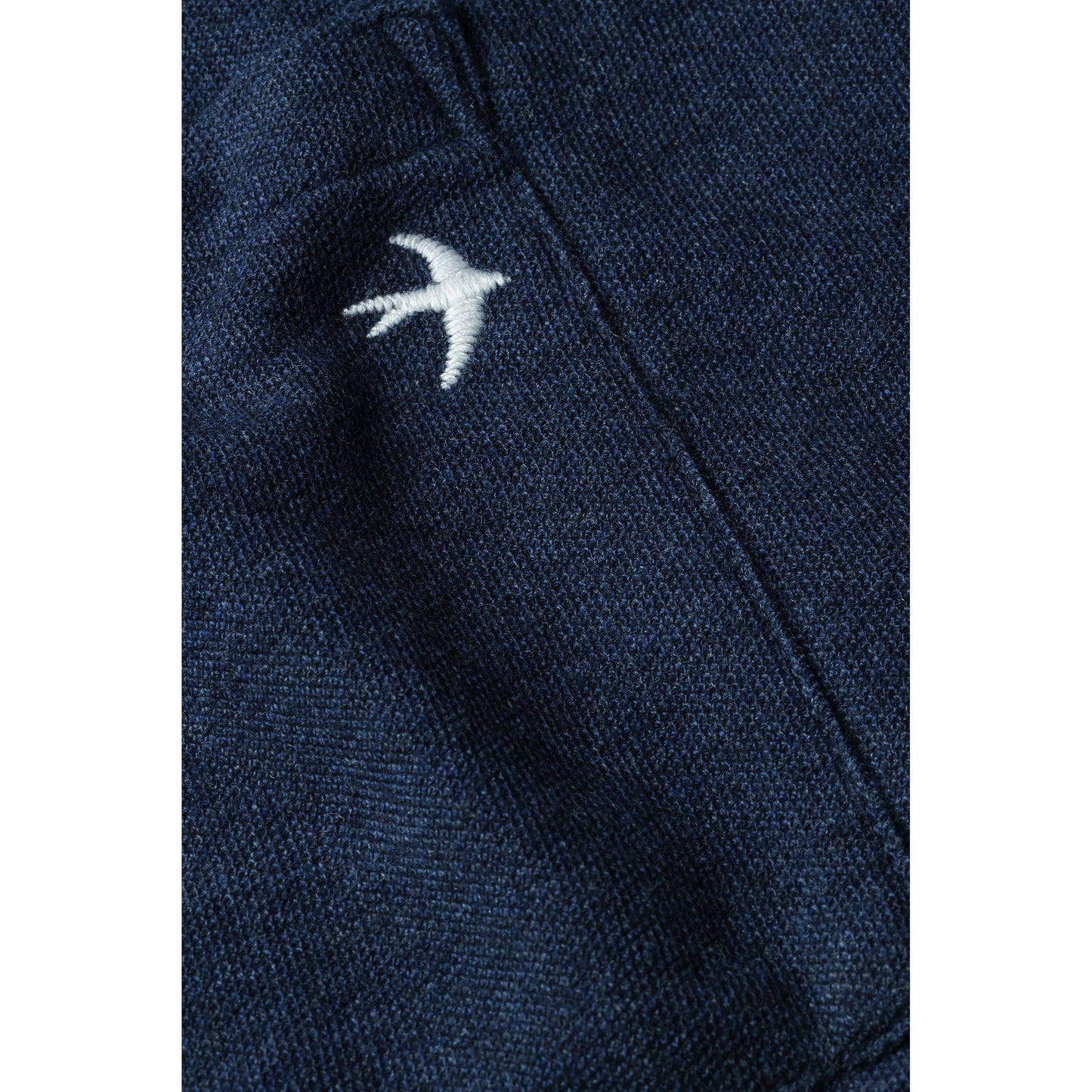 L/S Vintage Pique Crew - Navy Heather - DUNE + SALT