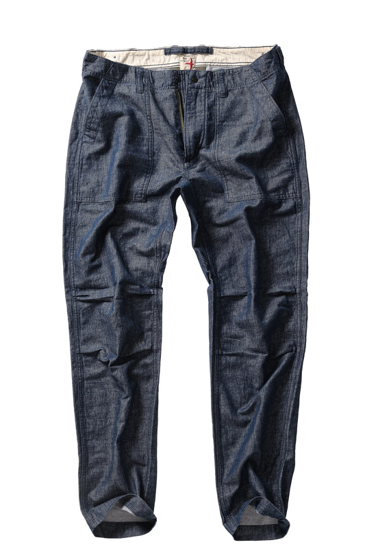 Cotton/Linen Supply Pant - Indigo Yarn-Dye - DUNE + SALT