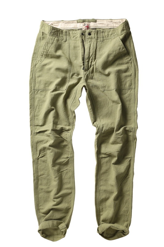 Cotton/Linen Supply Pant - Light Olive - DUNE + SALT
