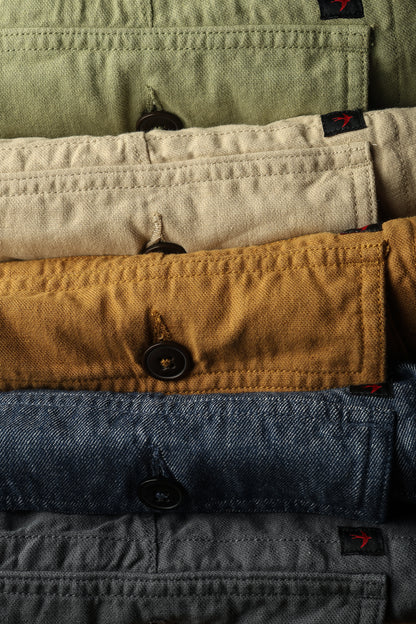 Cotton/Linen Supply Pant - Indigo Yarn-Dye - DUNE + SALT