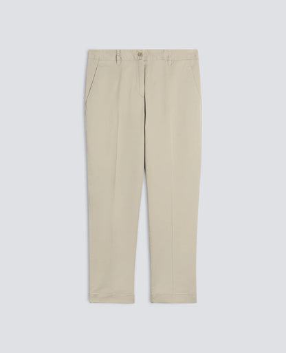 Stretch Cotton Twill Trousers - Colonial Beige - DUNE + SALT