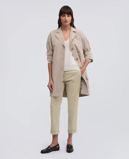 Stretch Cotton Twill Trousers - Colonial Beige - DUNE + SALT