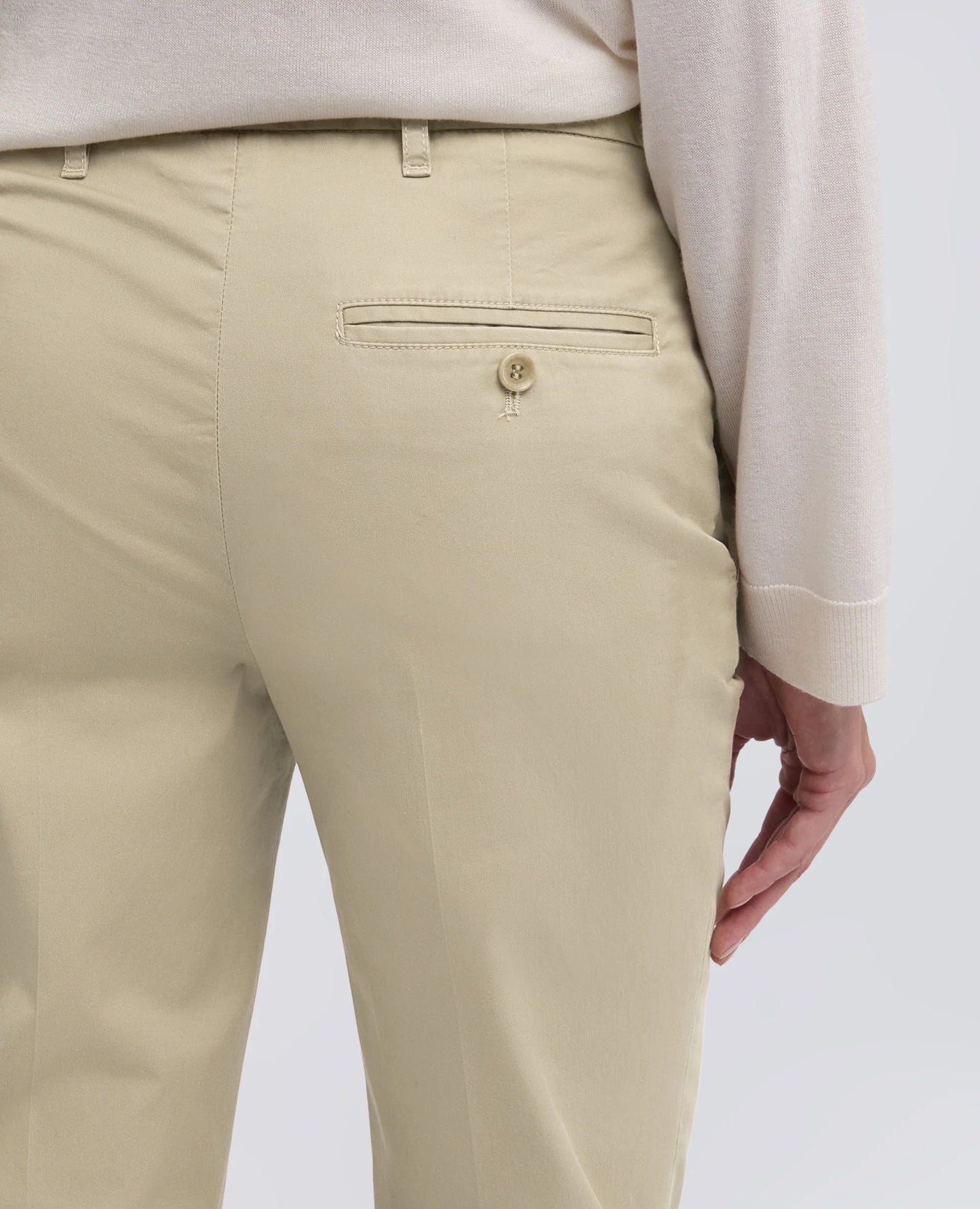 Stretch Cotton Twill Trousers - Colonial Beige - DUNE + SALT